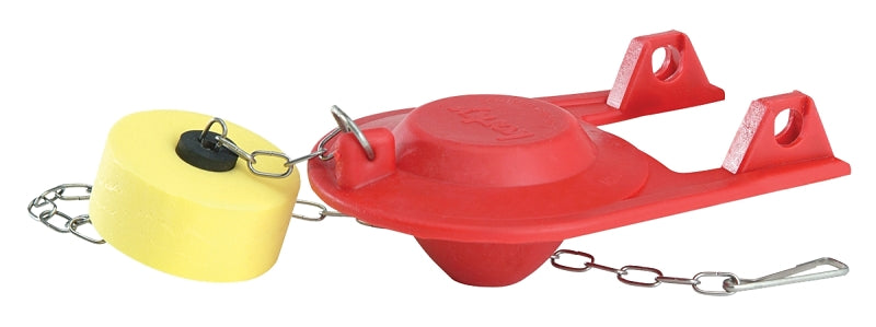 Korky 2004BP Float Toilet Flapper, Specifications: 2 in Valve Open, Chlorazone Rubber, Red