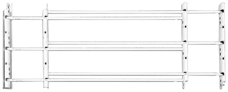 John Sterling 1130 Series 1133 Window Guard, 24 to 42 in W, 11 in H, Steel, White, 8-11/16 in Bar, 3-Bar, Pack of 2