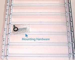 John Sterling 1130 Series 1136 Window Guard, 24 to 42 in W, 22 in H, Steel, White, 20-1/8 in Bar, 6-Bar, Pack of 2