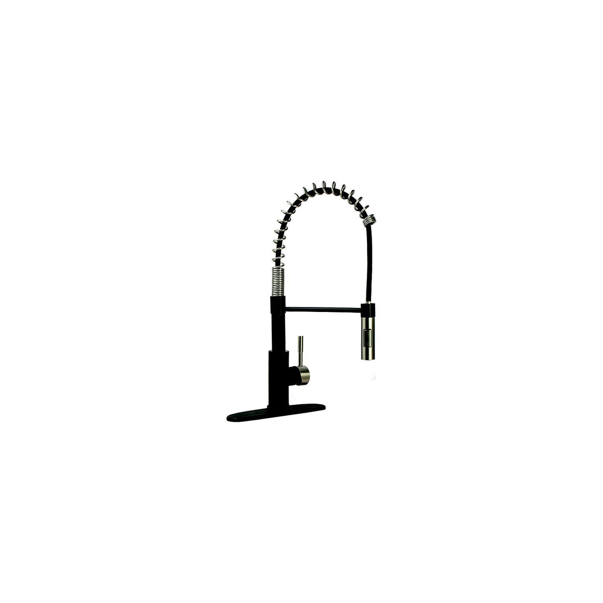 PULLDOWN KITCH FAUCET BLK/NCKL
