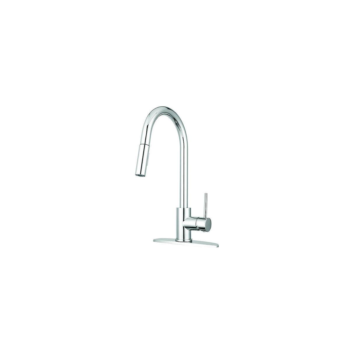 Dura Faucet DFNMK530CP Streamline Pull-Down Standard Kitchen Faucet, Chrome