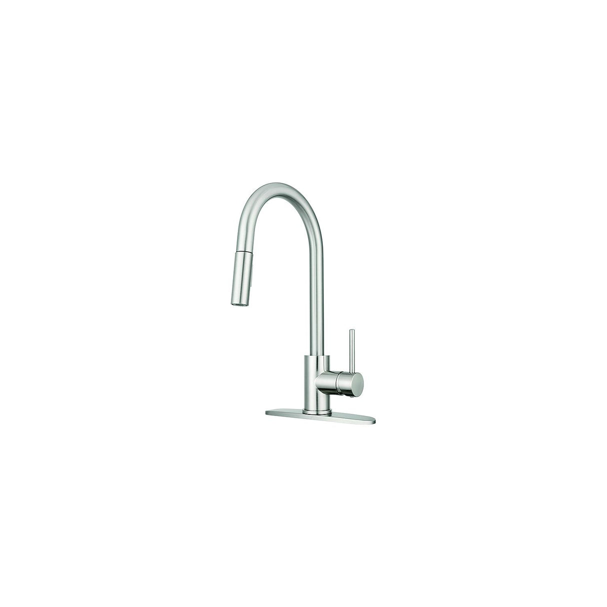 Dura Faucet DFNMK540SN Streamline Pull-Down Touch On/Off Kitchen Faucet, Satin Nickel