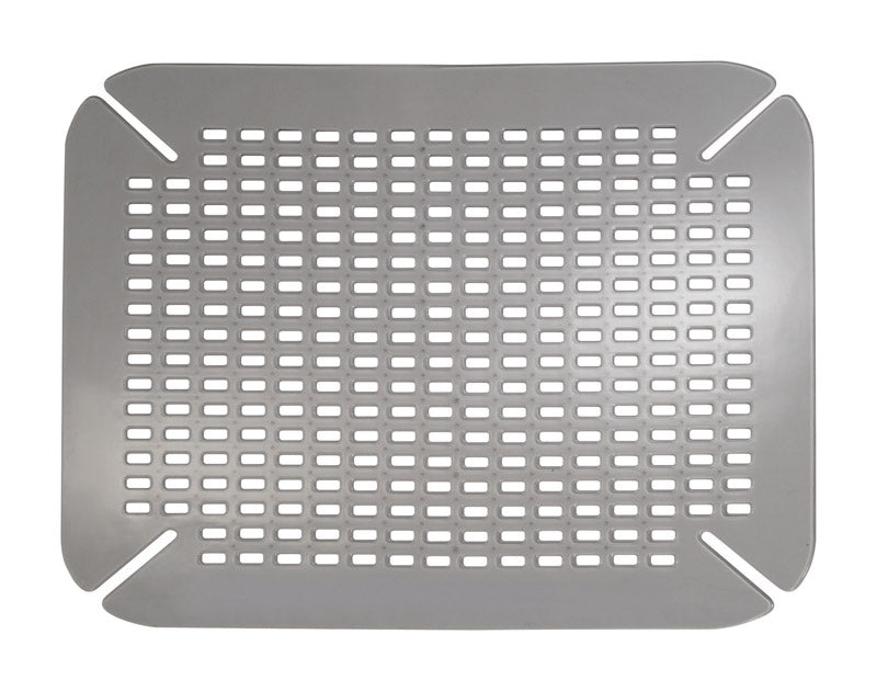 iDesign Black PVC Sink Mat, Pack of 6