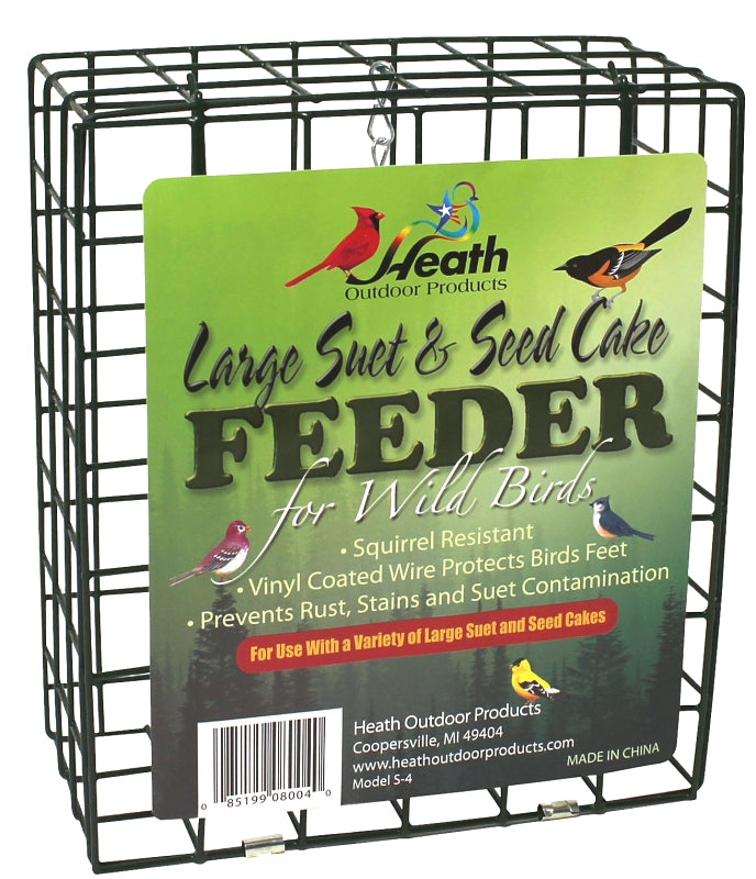 Heath S-4 Large Suet Feeder, Metal, 8-3/4 in H, Pack of 6