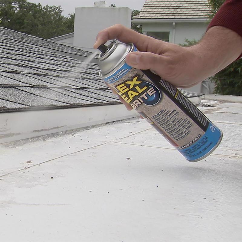 Flex Seal Family of Products Flex Seal Off White Brite Rubber Spray Sealant 14 oz, Pack of 6