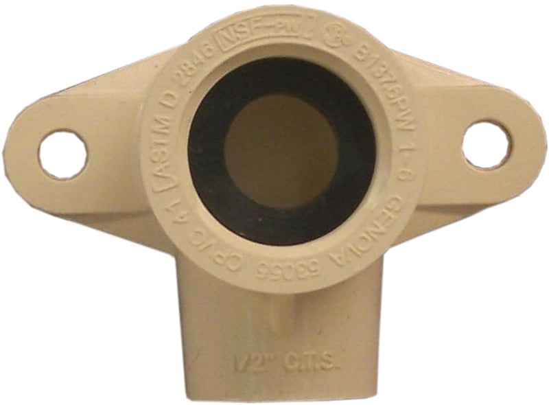 Nibco T00145T Drop Ear Pipe Elbow, 1/2 in, FIP, 90 deg Angle, CPVC, 40 Schedule