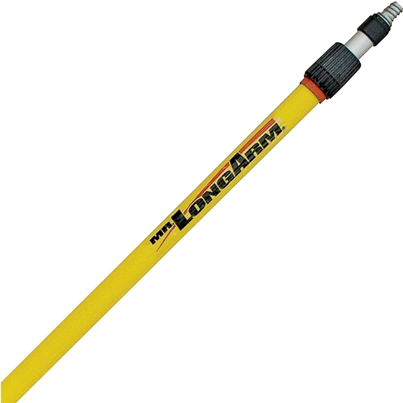 Mr. LongArm Alumiglass Series 6504 Heavy-Duty Extension Pole, 1-1/4 in Dia, 2.1 to 3.6 ft L, Aluminum, Fiberglass Handle
