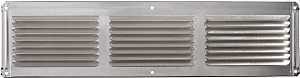 Master Flow EAC16X4 Undereave Vent, 4 in L, 16 in W, 26 sq-ft Net Free Ventilating Area, Aluminum, Mill, Pack of 36