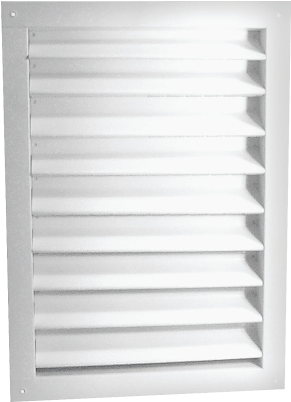 Master Flow DA1212W Dual Louver, 14-3/4 in L, 14-1/2 in W, Aluminum, White