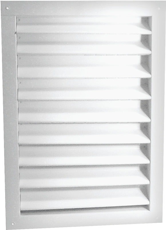 Master Flow DA1218W Dual Louver, 20-1/2 in L, 14-1/2 in W, Aluminum, White