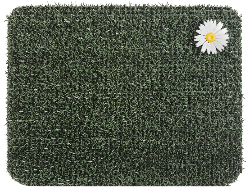 Clean Machine 10372027 Doormat, 24 in L, 18 in W, Rectangular, Astroturf Surface, Forest Green
