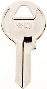 Hy-Ko 21250M1 Key Blank, Brass, Nickel, For: Master Cabinet, M1 Key Number, House Locks and Padlocks, Pack of 250