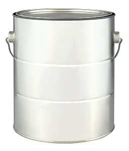 Valspar 60689 Lined Empty Paint Can, 1 gal, Metal, Chrome