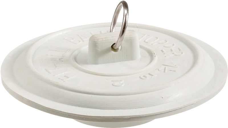Plumb Pak PP22004 Tub Stopper with Ring, 1-1/2 to 2 in Dia Dimensions, Rubber