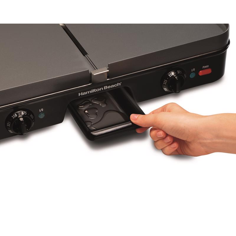 Hamilton Beach Black Plastic Nonstick Surface Electric Griddle/Grill 180 sq in