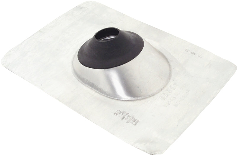 Hercules No-Calk Series 12920 Roof Flashing, 16 in OAL, 12 in OAW, 1-1/4, 1-1/2 in Pipe, Aluminum
