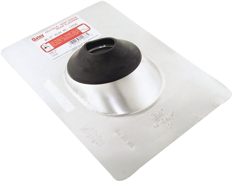 Hercules No-Calk Series 12936 Roof Flashing, 12-1/2 in OAL, 9 in OAW, 2 in Pipe, Aluminum