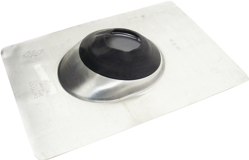 Hercules No-Calk Series 12946 Roof Flashing, 14-1/2 in OAL, 11 in OAW, 3 in Pipe, Aluminum