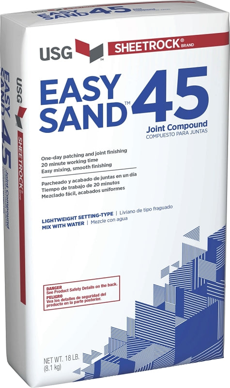 USG Easy Sand 45 384210120 Joint Compound, Powder, Natural, 18 lb