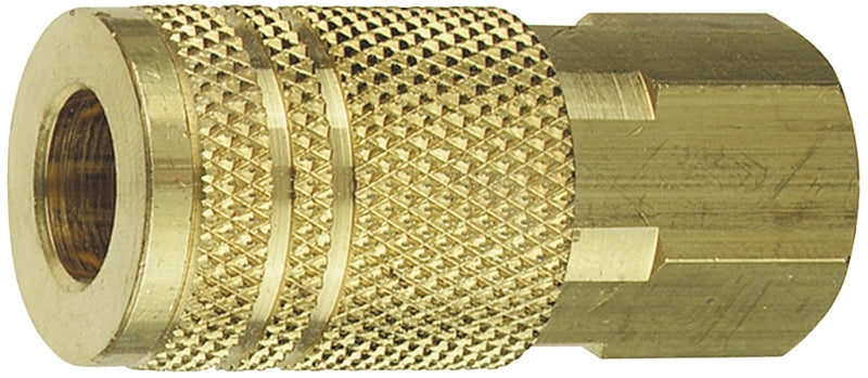 Tru-Flate 13-235 Coupler, I/M-Style, 1/4 in, FNPT, Brass