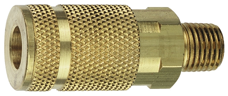 Tru-Flate 13-325 Coupler, A-Style, 1/4 in, MNPT, Brass