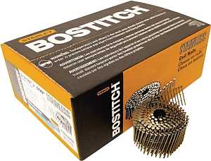 Bostitch C7R90BDSS Series Siding Nail, Wire Weld Collation, 2-3/16 in L, Stainless Steel, Ring Shank, 3600/PK