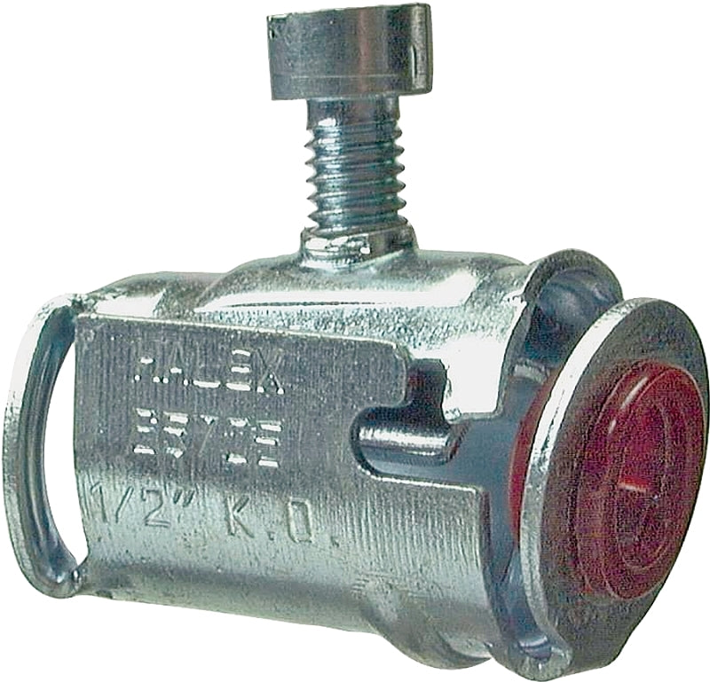 Halex 65705B Flex Conduit Connector, 3/8 in Snap-In, Steel, Gray