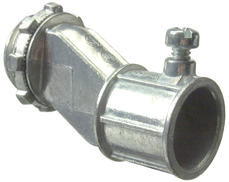Halex 03707B EMT/Box Offset Connector, 3/4 in Set Screw, Zinc, Gray