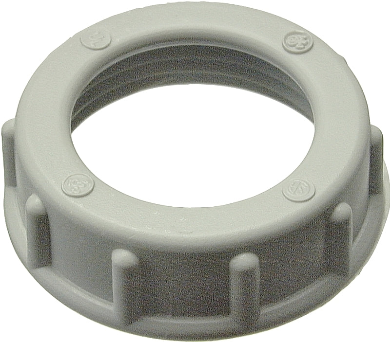 Halex 75205B Insulated Rigid Conduit Bushing, 1/2 in, Thermoplastic, Gray