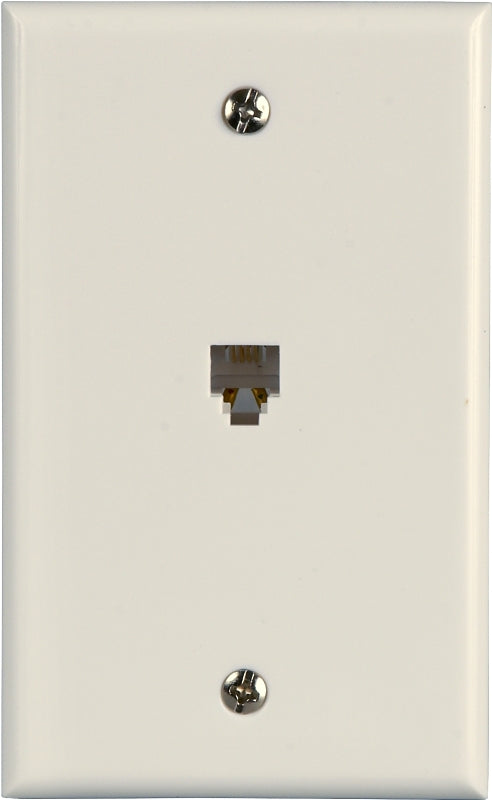 Zenith TW1001SW Wallplate, 4-1/2 in L, 2-3/4 in W, 1-Gang, White