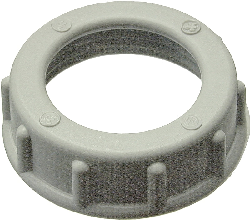 Halex 75220B Rigid Conduit Bushing, 2 in, 3-1/2 in Dia, 5 in L, Thermoplastic, Gray