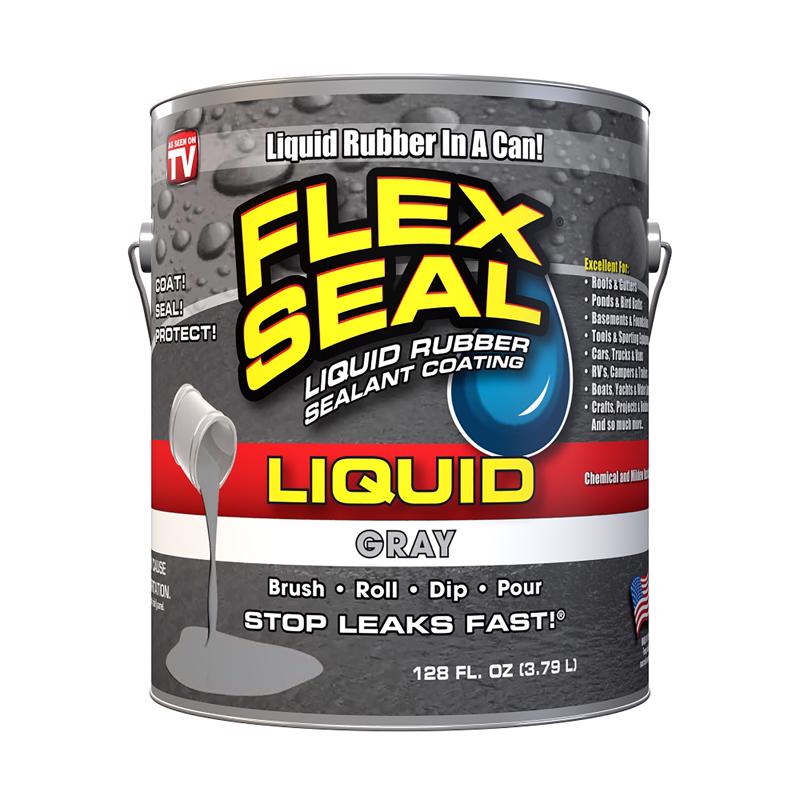 Flex Seal Family of Products Flex Seal Gray Liquid Rubber Sealant Coating 128 fl. oz., Pack of 2