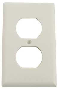 Eaton Wiring Devices 2132W-BOX Series Receptacle Wallplate, Duplex, Standard-Size, 4-1/2 in L, 2-3/4 in W, 1-Gang, Pack of 25