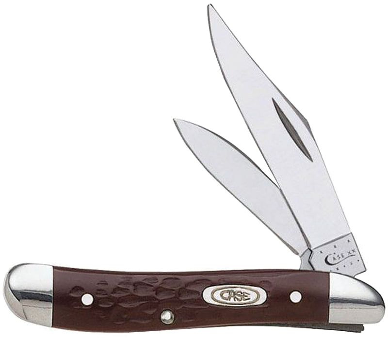 Case XX 00046 Folding Pocket Knife, 2.1 in Clip, 1.53 in Pen L Blade, Tru-Sharp Surgical Stainless Steel Blade, 2-Blade