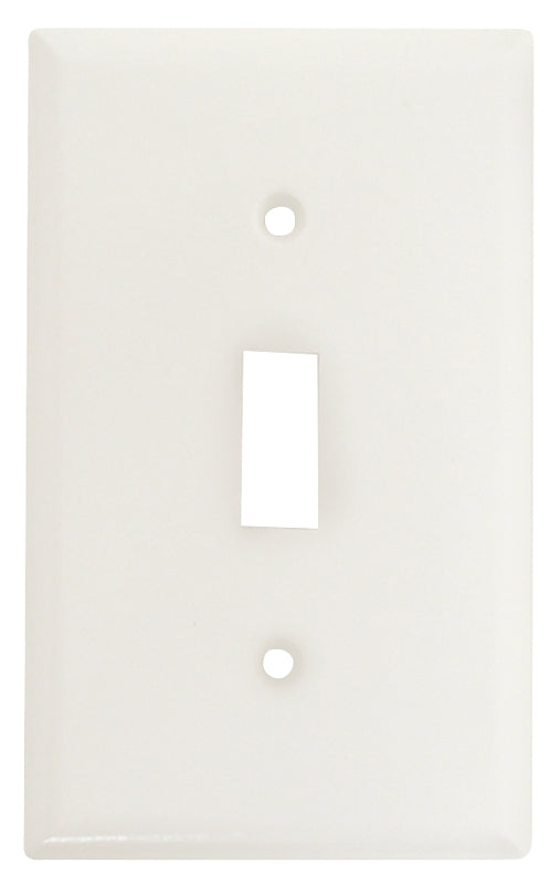 Eaton Wiring Devices 2134W-BOX Wallplate, Standard-Size, 4-1/2 in L, 2-3/4 in W, 1-Gang, Thermoset, White, High-Gloss, Pack of 25