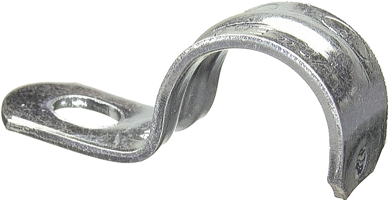Halex 61112B 1-Hole Rigid Conduit Strap, 1-1/4 in, Steel, Zinc-Plated