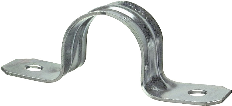 Halex 61207B 2-Hole Rigid Conduit Strap, 3/4 in, Steel, Zinc-Plated
