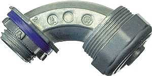 Halex 16910 Conduit Elbow, 90 deg Angle, 1 in Compression, Zinc
