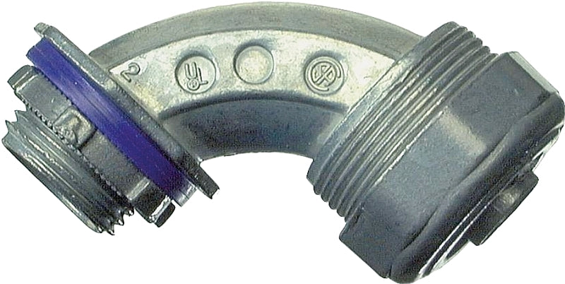 Halex 16910 Conduit Elbow, 90 deg Angle, 1 in Compression, Zinc