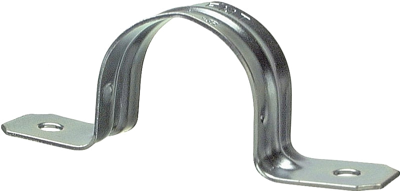 Halex 61610B 2-Hole EMT Conduit Strap, 1 in, Steel, Zinc-Plated, Snap-On Mounting