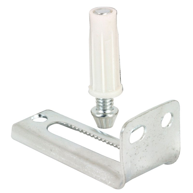 Prime-Line N 6992 Adjustable Pivot Bracket and Pin Kit, Plastic/Steel, Floor