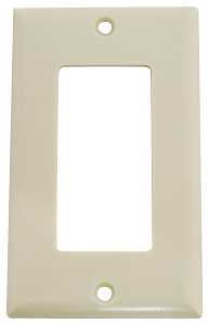 Eaton 2151V-BOX Decorator Wallplate, 4-1/2 in L, 2-3/4 in W, 1-Gang, Thermoset, Ivory, High-Gloss