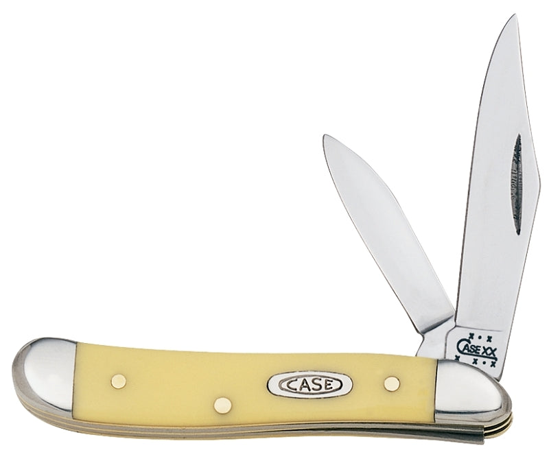 Case XX 00030 Folding Pocket Knife, 2.1 in Clip, 1.53 in Pen L Blade, Chrome Vanadium Steel Blade, 2-Blade