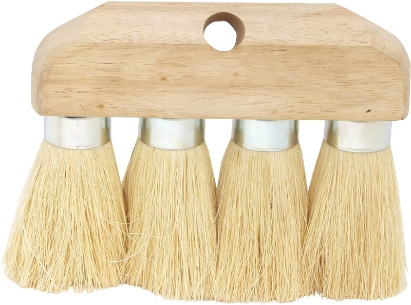 DQB 11942 4-Knot Roof Brush, 3-1/2 in L Trim, Tampico, White