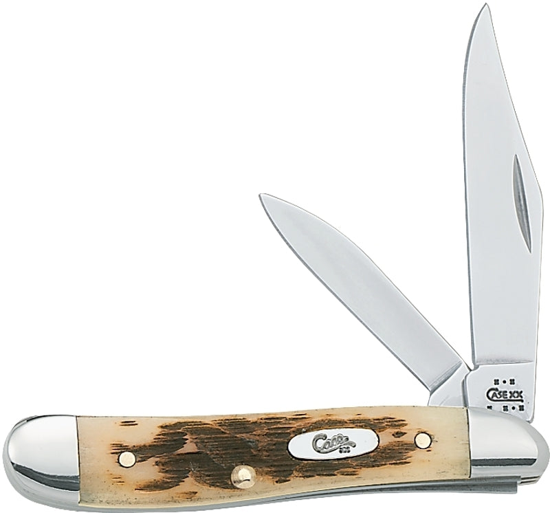 Case XX 00045 Folding Pocket Knife, 2.1 in Clip, 1.53 in Pen L Blade, Tru-Sharp Surgical Stainless Steel Blade, 2-Blade