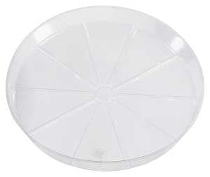 Gardener's Blue Ribbon VS6VUS Planter Saucer, 6 in Dia, Vinyl, Clear, Pack of 50