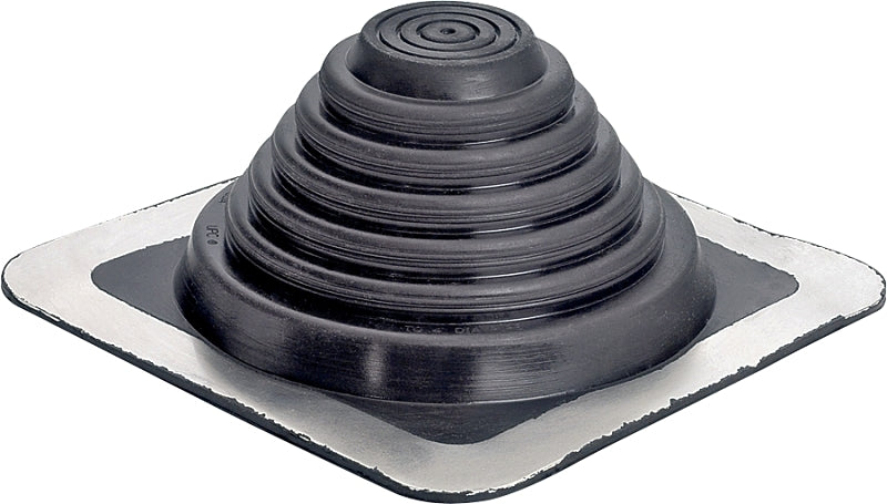 Hercules Master Flash Series 14053 Roof Flashing, 10 in OAL, 10 in OAW, 3 to 6 in Pipe, Thermoplastic