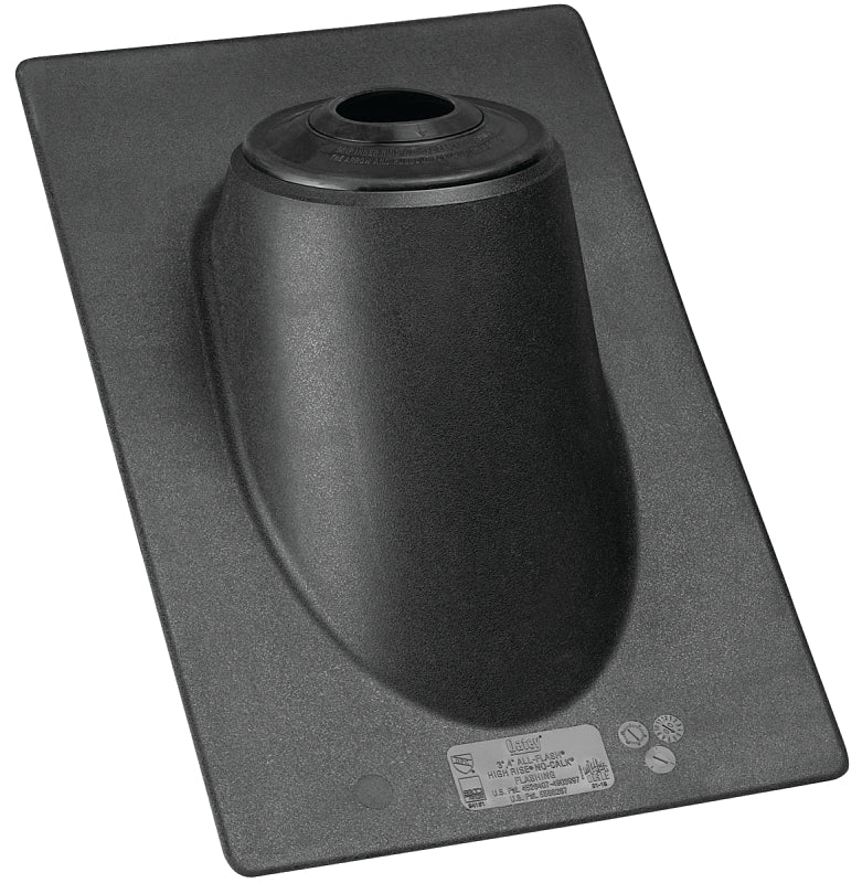 Hercules High-Rise Series 11931 Roof Flashing, 20 in OAL, 13 in OAW, 3 to 4 in Pipe, Thermoplastic
