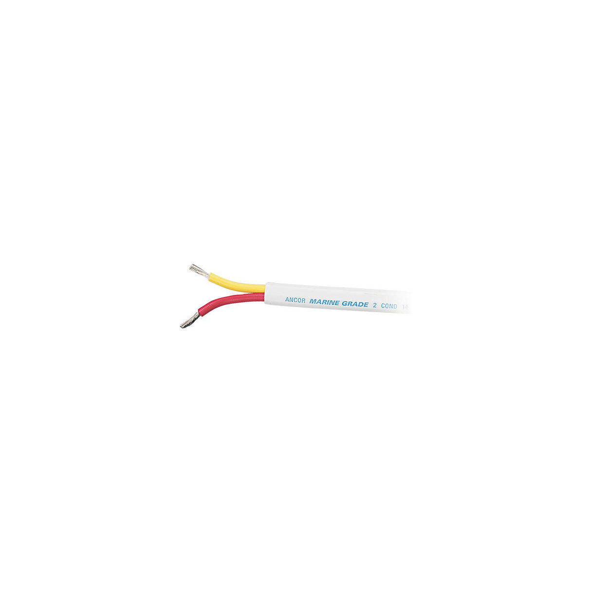 Ancor Marine Grade 124710 Tinned Duplex Safety Cable Red and Yellow With White Jacket, 16/2 Flat, 100'