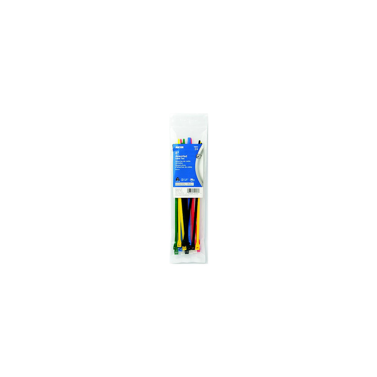 Cable Tie 8″ Assorted 24Pc